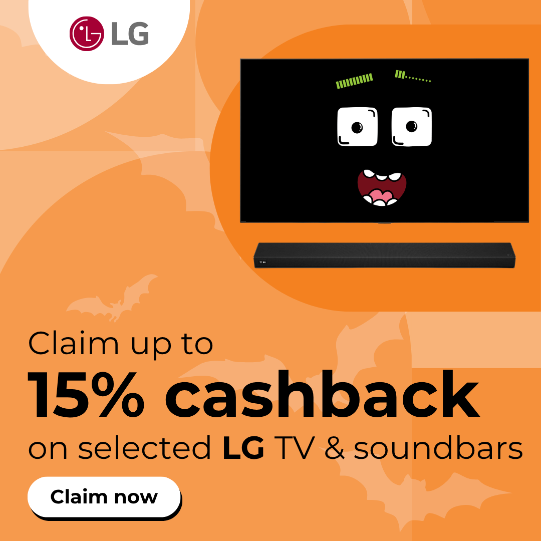 Claim up to 15% cashback on selected LG TVs